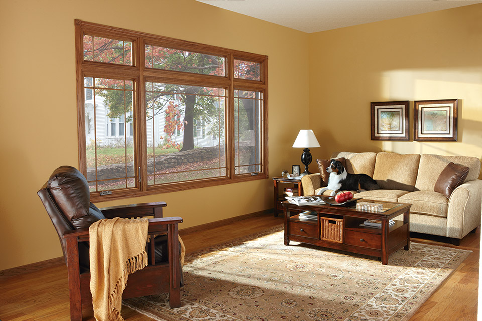 Windows Casement Triple Under Fixed Winsows Oak Interior Stained Living Room With Dog Windows Casement Triple Under Fixed Winsows Oak Interior Stained Living Room With Dog