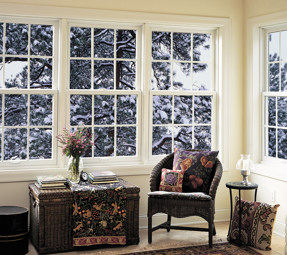 Windows Double Hung Full Divided Lite Grilles White Interior Oversized Trim Windows Double Hung Full Divided Lite Grilles White Interior Oversized Trim