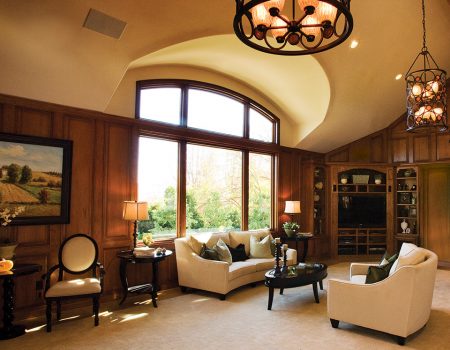 Windows Specialty Shapes Oak Interior Dark Stain Windows Specialty Shapes Oak Interior Dark Stain